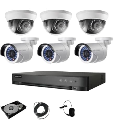 Amazon.co.jp: HIKVISION (ハイクビジョン) 500万画素 防犯カメラ 4台